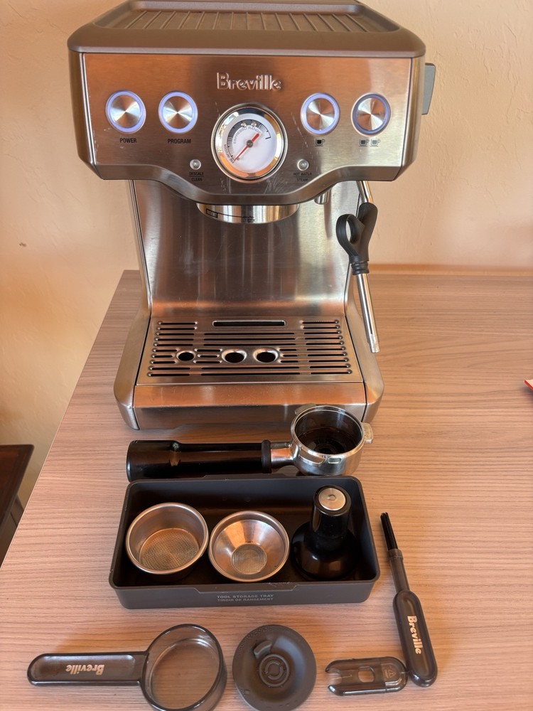 PayPal Verified: $599 Stainless Steel Breville BES840XL Infuser Espresso Machine-image