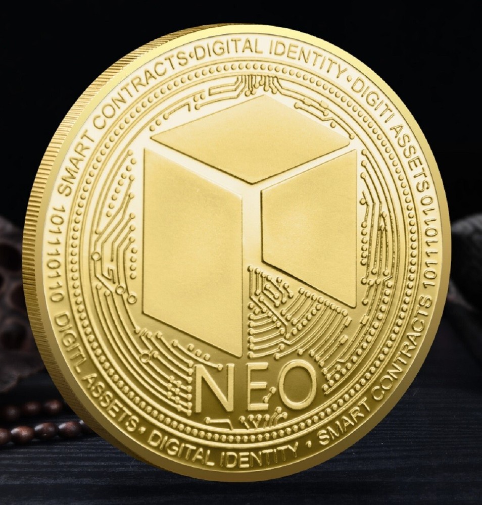 NEO Coin Crypto Coins Cryptocurrency  Physical Commemorative Token - 2 Pcs