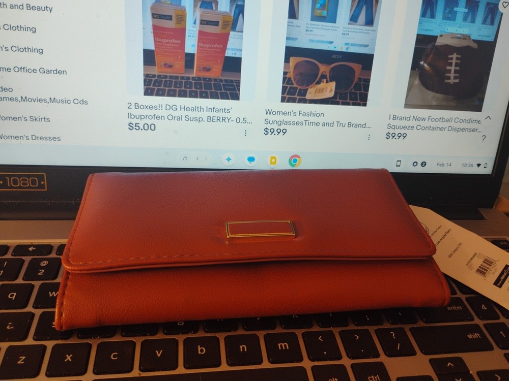 Women's Brown Folding Wallet by Time and Tru - Brand New  