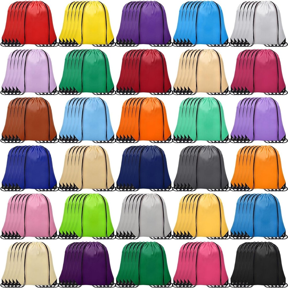 Drawstring Bags Bulk 150 PCS, Drawstring Backpack Draw String Bag Cinch Sack ...