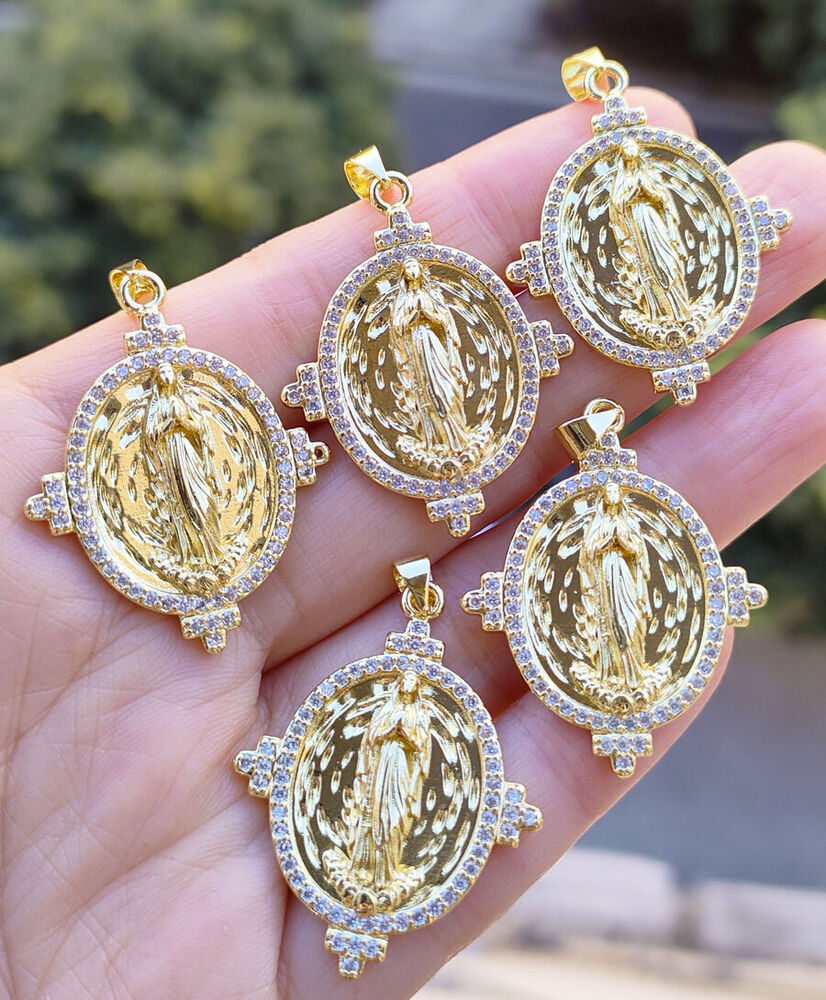 10pcs Metal Crystal Holy Mother Pendants Magic Reiki Healing Amulet Fashion