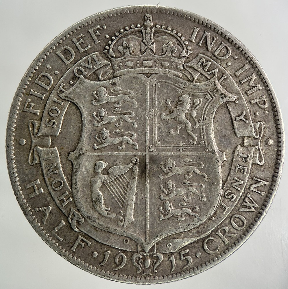 1915 George V Half-Crown Silver Coin | Very High Grade