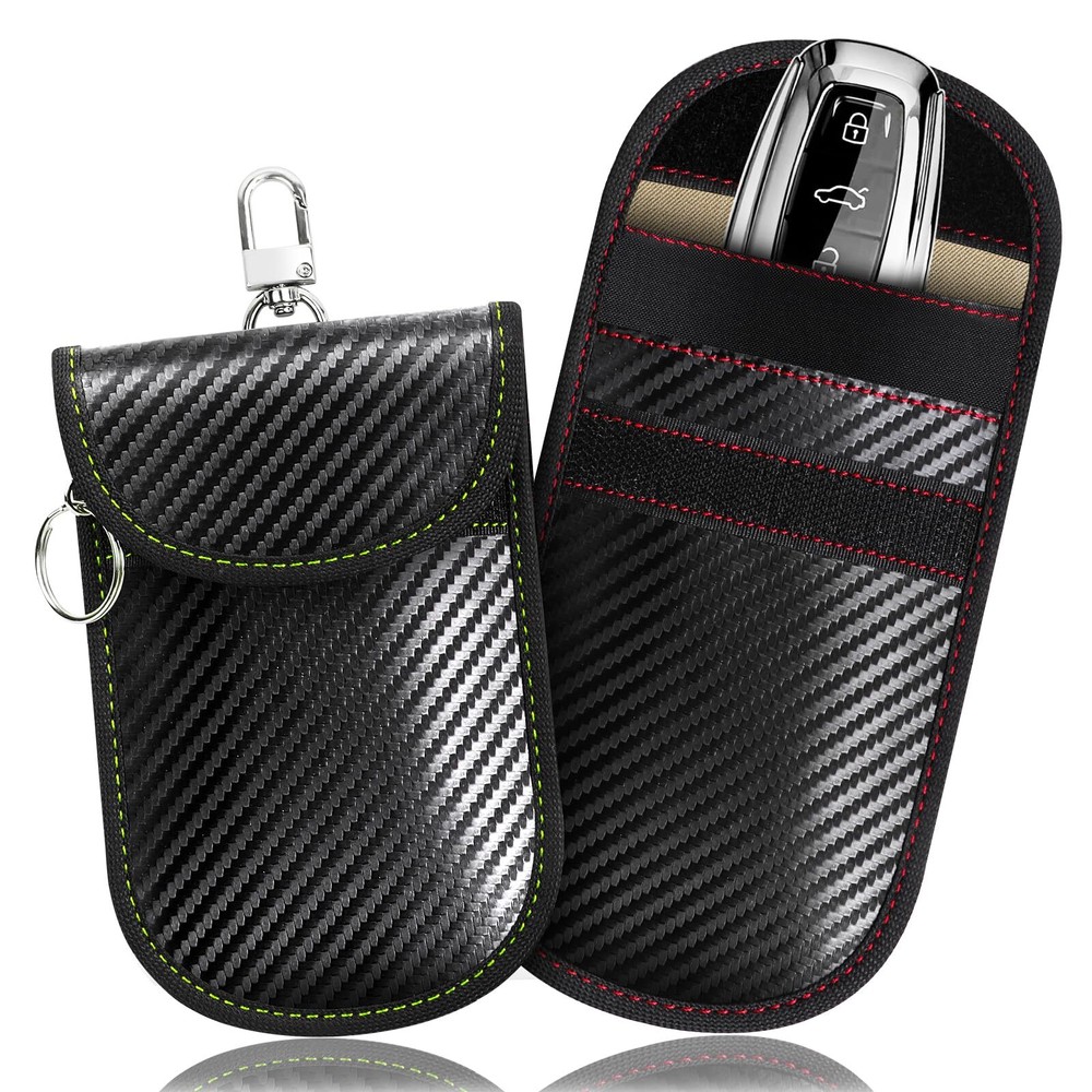 Faraday Key Fob Protector Bags 2-Pack Medium 3.5x5.5 RFID Blocking Signal Blocking