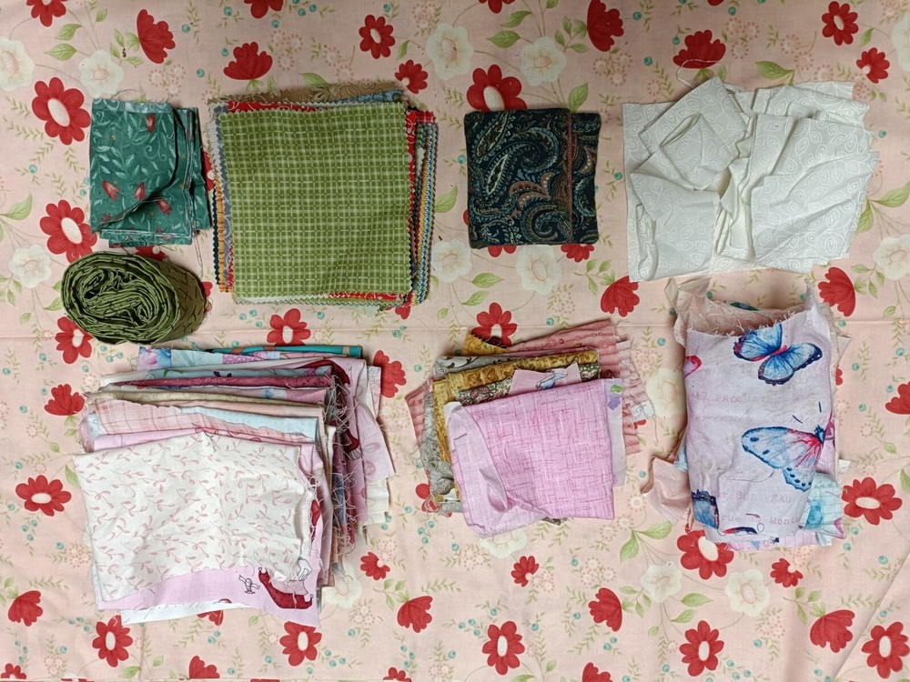 multicolor cotton scrap fabric quilting lot