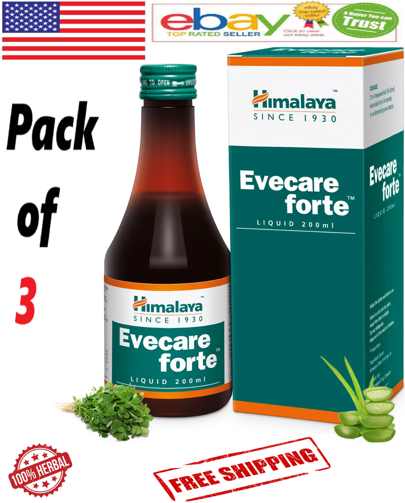 3x Himalaya Evecare Forte Syrup For Women Wellness 200ml. Each (FREE SHIP)