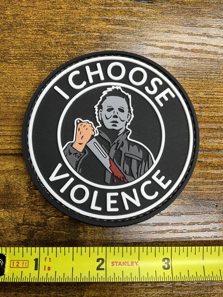 I Choose Violence Friday 13 Jason PVC Tactical Hook 3D Morale Patch