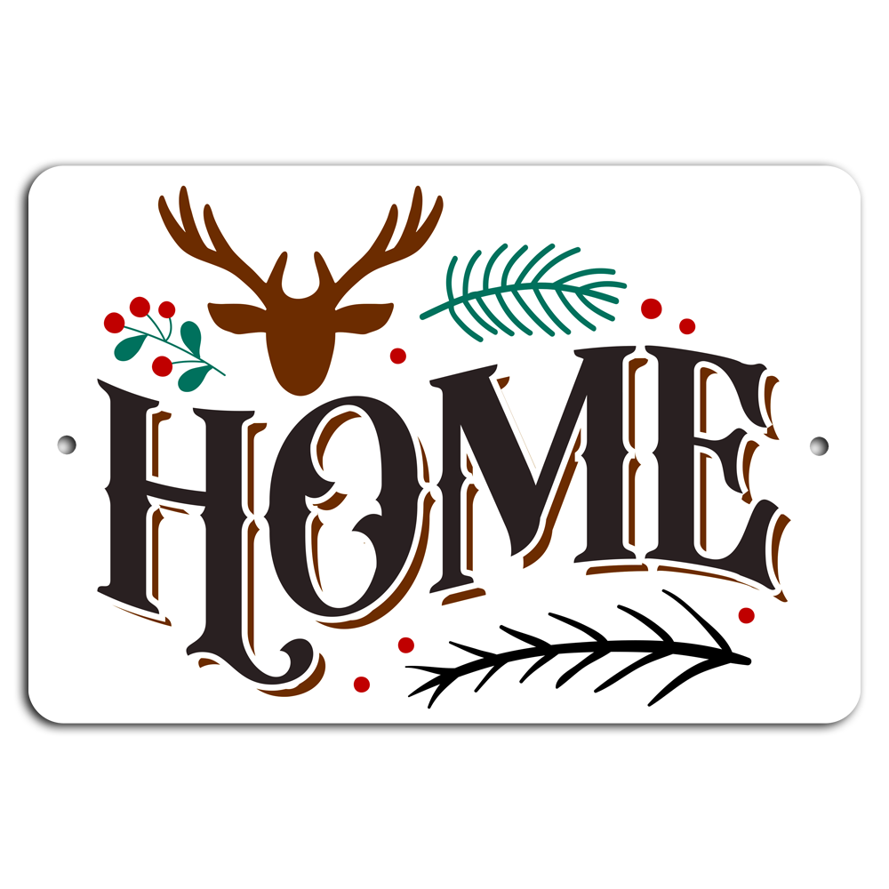 Rustic Deer Home Sign: Nature-Inspired Welcome