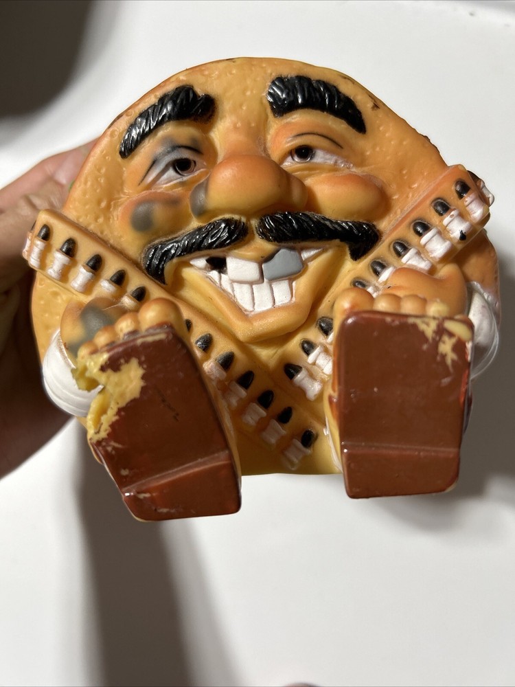 VINTAGE Penn-Plax Dog Squeaker Toy, Paco Taco, Belly Buster Gang.