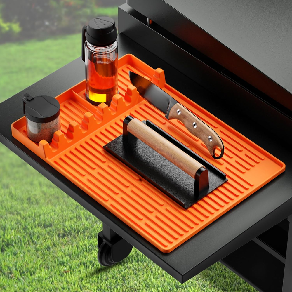 Silicone Griddle Tools Mat for Blackstone, Heat Resistant Spatula Mat, BBQ Grill