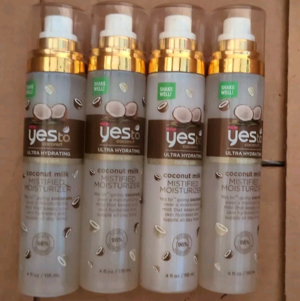 4Pack  Yes To Coconut Moisturizing Mist Ultra Hydrating Dry Skin Coconut Milk