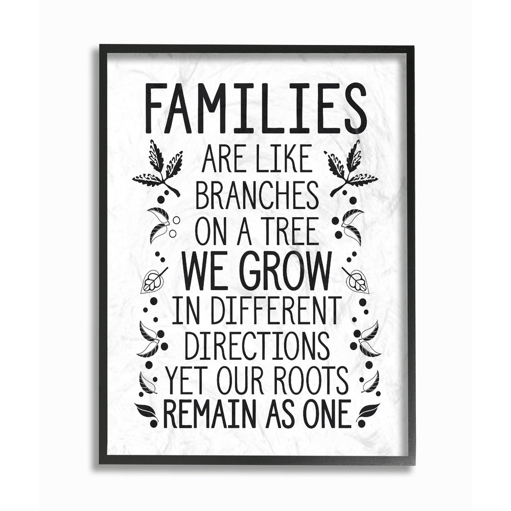 Stupell Families Are Like Branches Framed Giclee Texture Art  11 x 14