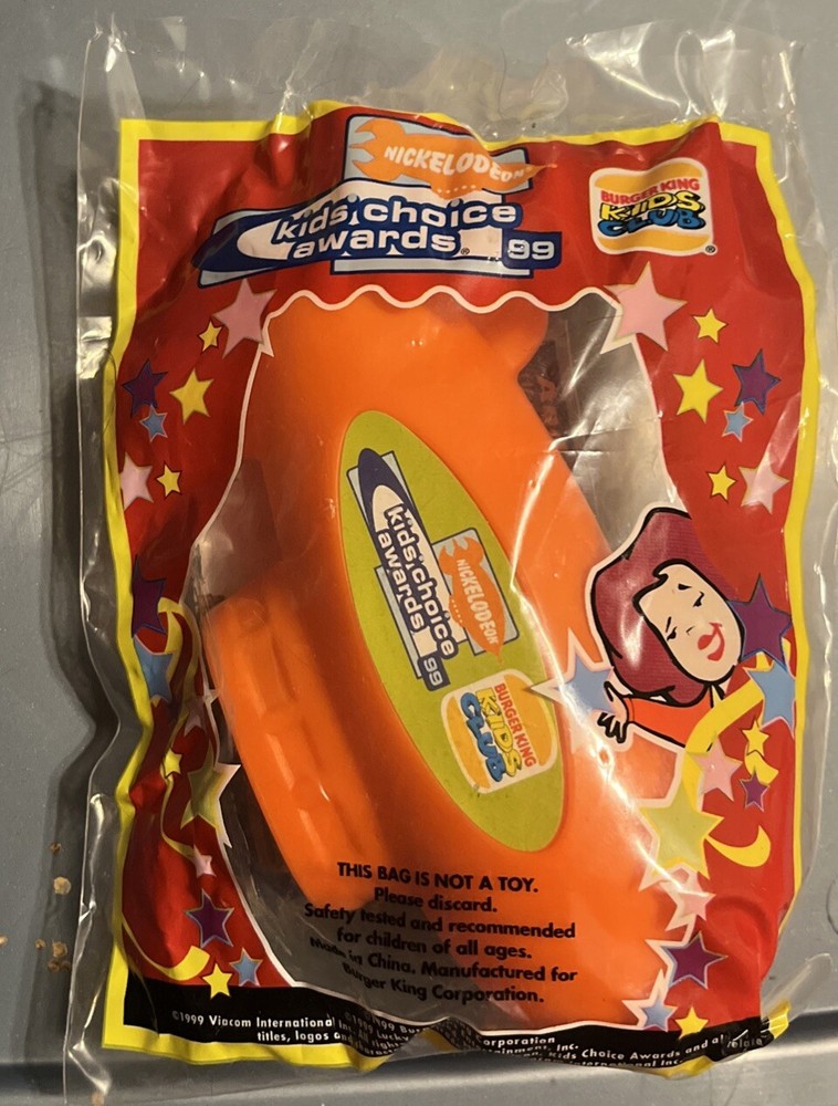 Vintage 1999 Burger King Kids Club Nickelodeon Kids Choice Awards Meal Toy