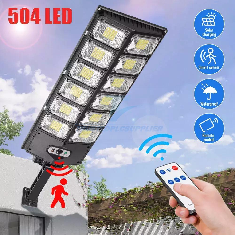 Commercial Solar Street Light Motion Sensor Lamp Dusk To Dawn Road Lamp
