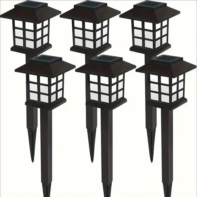 6-Pack Warm Solar Lights – Illuminate Your Garden with Elegance and Efficiency!
