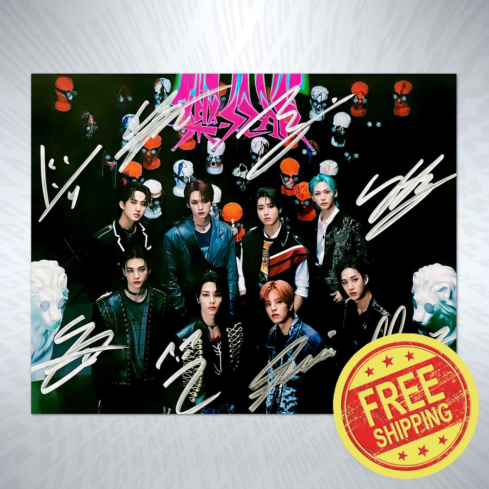 Stray Kids Autograph Reprint Signed 8x10 Photo Signature Poster BUY NOW-image