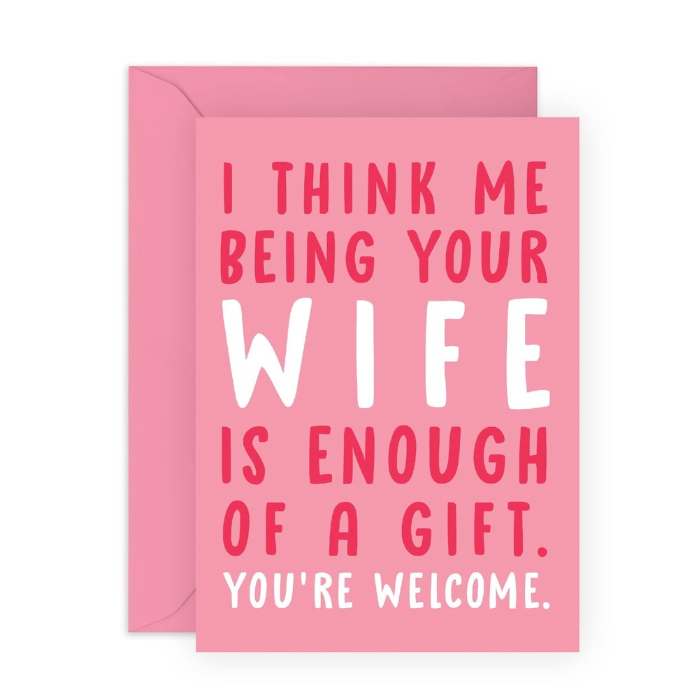 CENTRAL 23 Husband Birthday Card from Wife - Husband Valentines Day Card Funn...