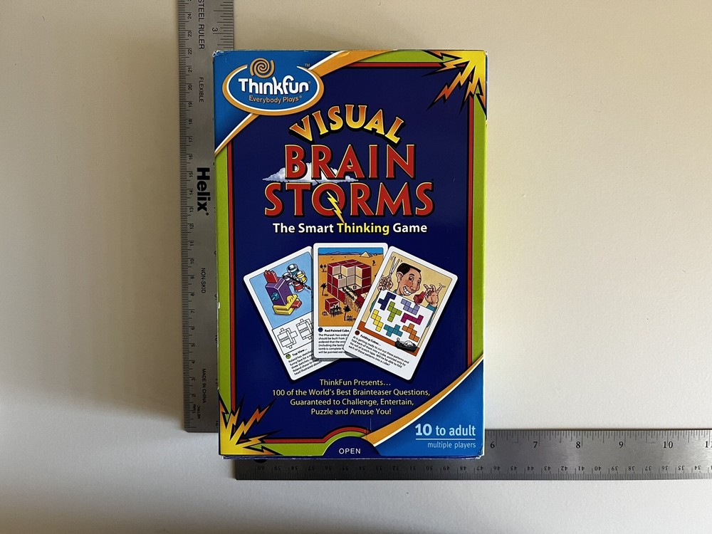 Visual Brain Storms The Smart Thinking Educational Brain Teaser Card Game-image