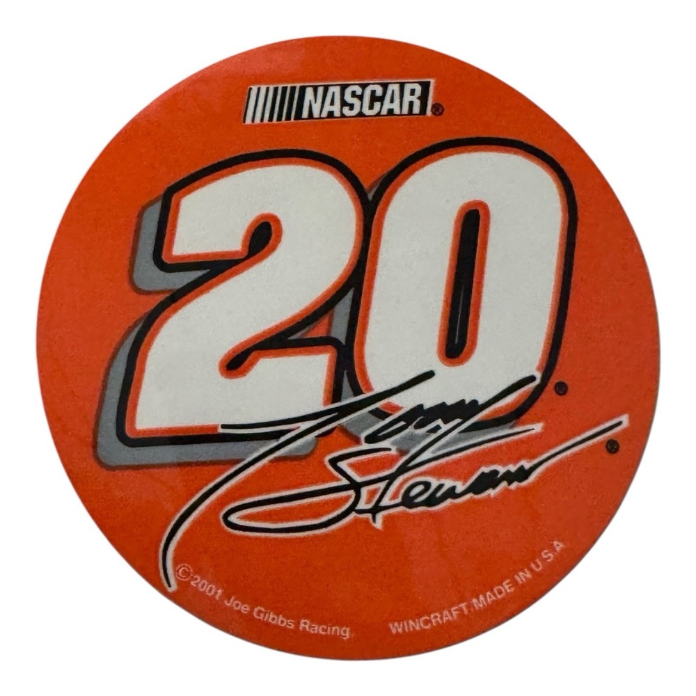 Tony Stewart #20 Vintage NASCAR 3 Inch Round Sticker Decal