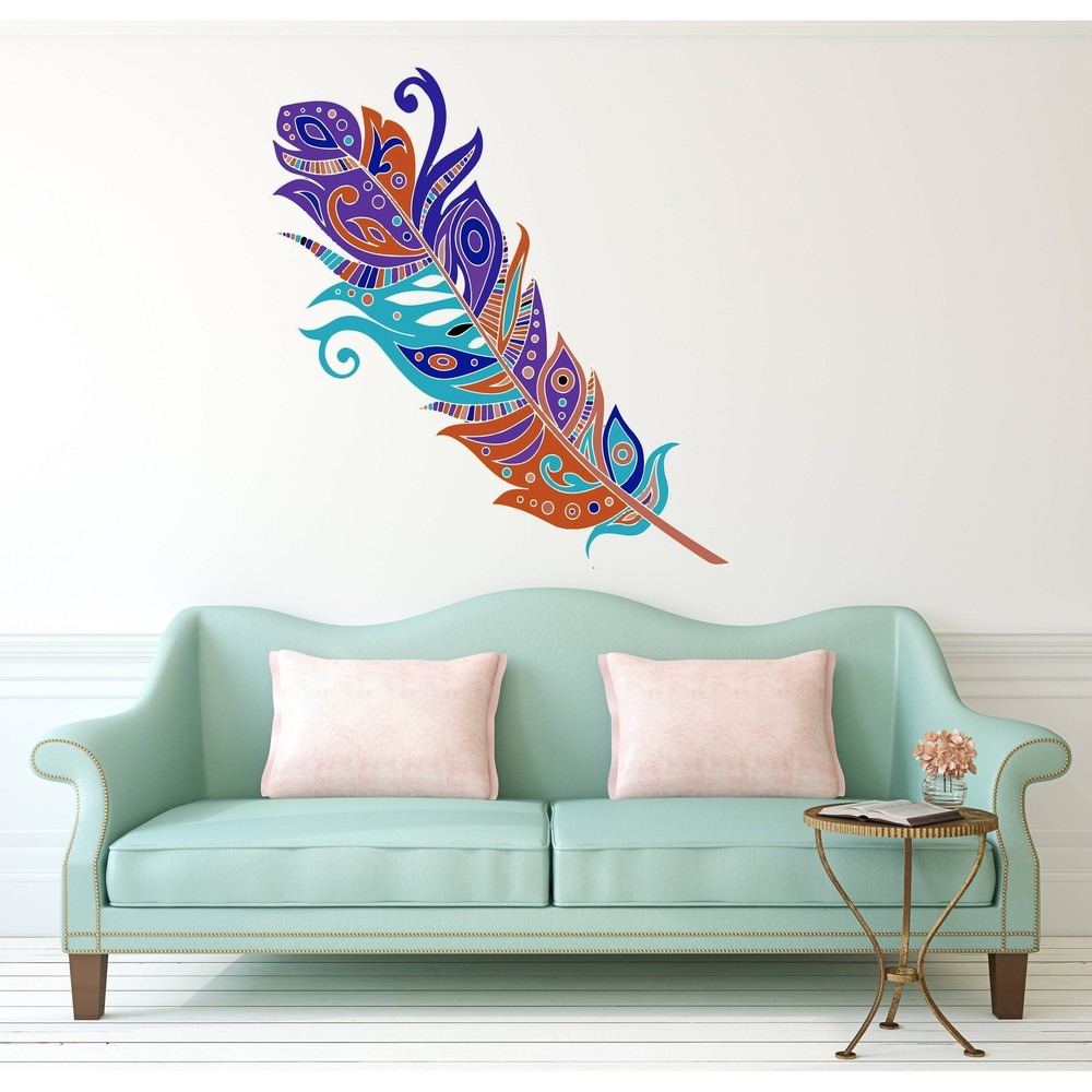 Beautiful Feather Wall Decal, Beautiful Feather Wall