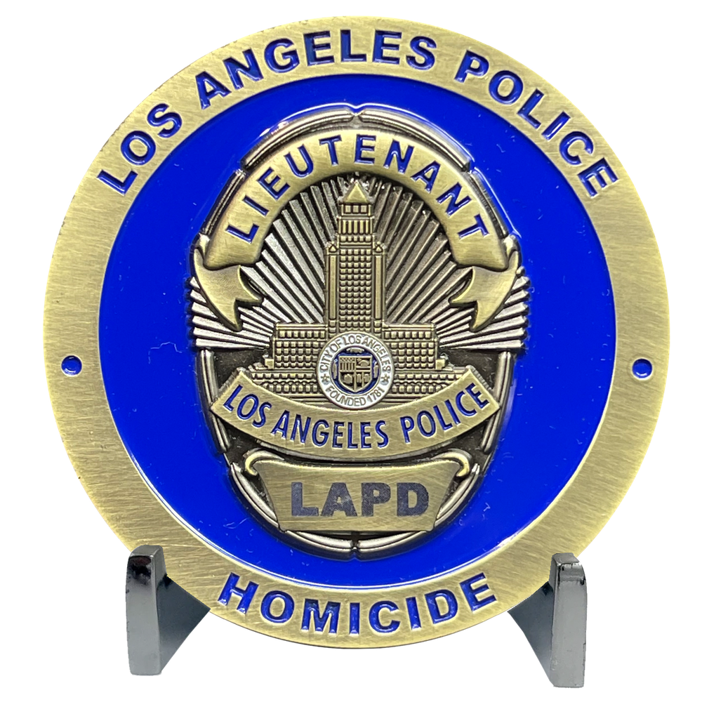 LAPD Thin Blue Line Challenge Coin Los Angeles Police Department Lieutenant BL10