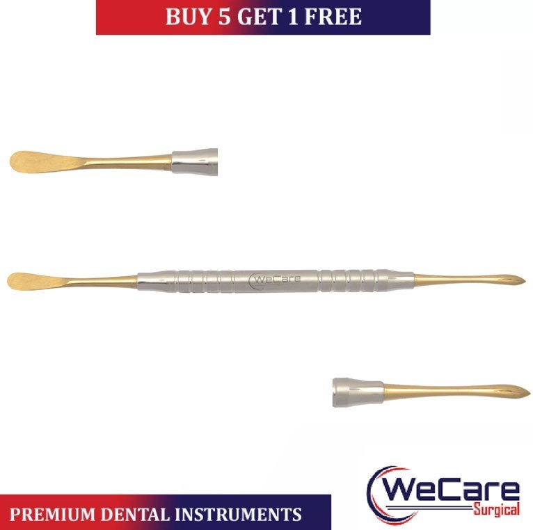 Dental Surgical Molt 9 Periosteal Elevator Titanium GOLD Double Ended Instrument