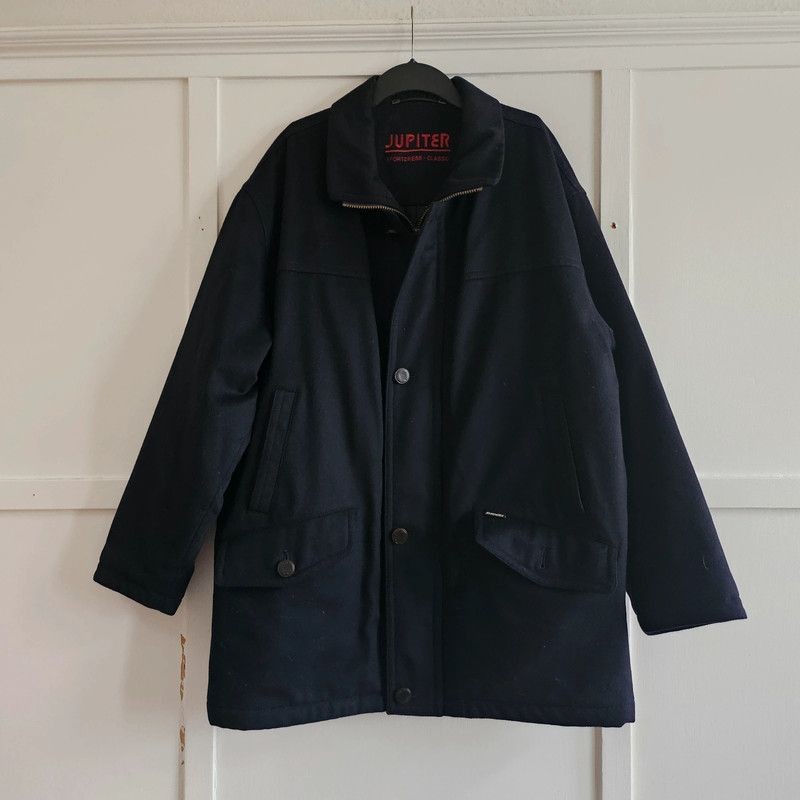 50-52 Chest 4XL Jupiter Navy Blue Pea Coat Formal French Navy Mint Condition