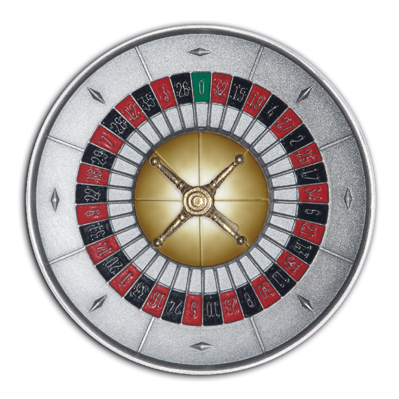 2023 Niue Roulette 3 oz Silver Ultra High Relief Gilded Antiqued Coin