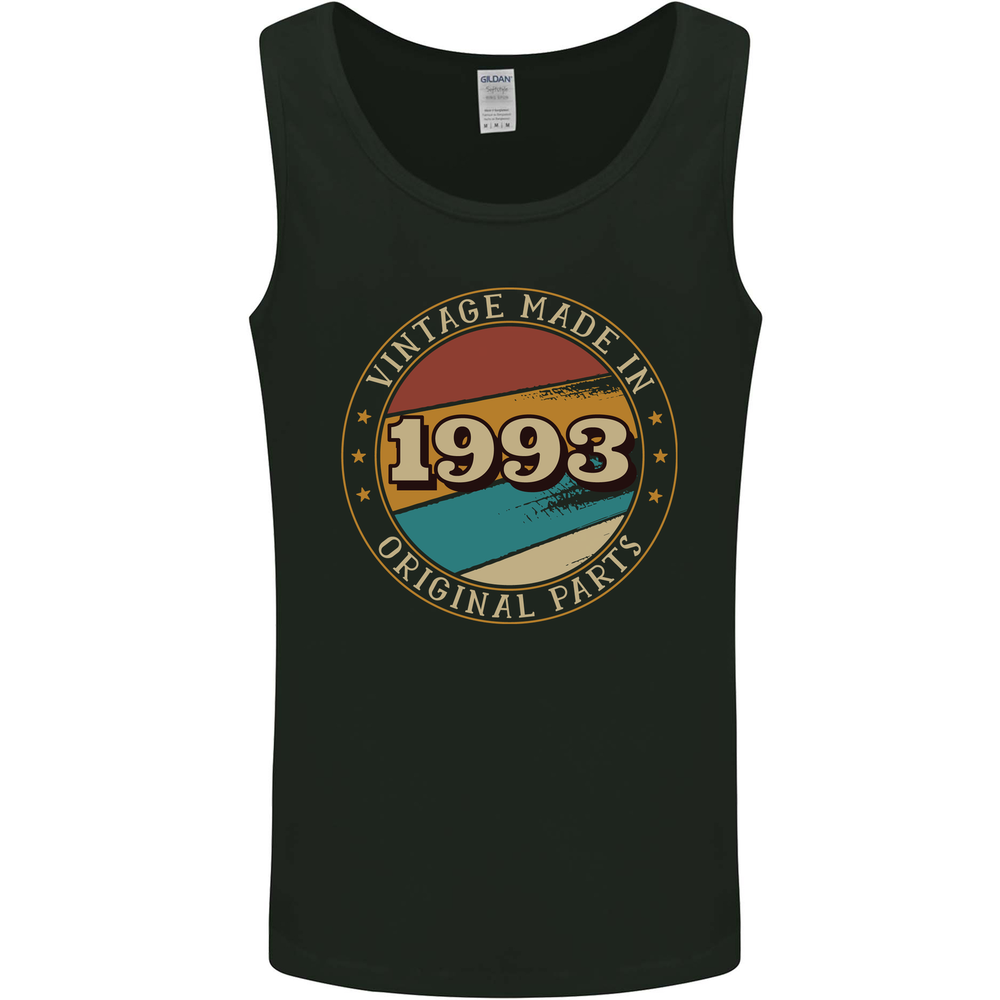 32nd Birthday  Vintage Made In 1993 Mens Vest Tank Top