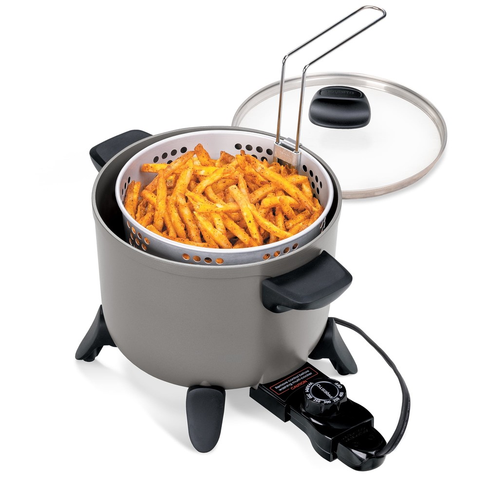 Presto Electric Multi-Cooker with Non-Stick Design and Deep Fryer Functionality
