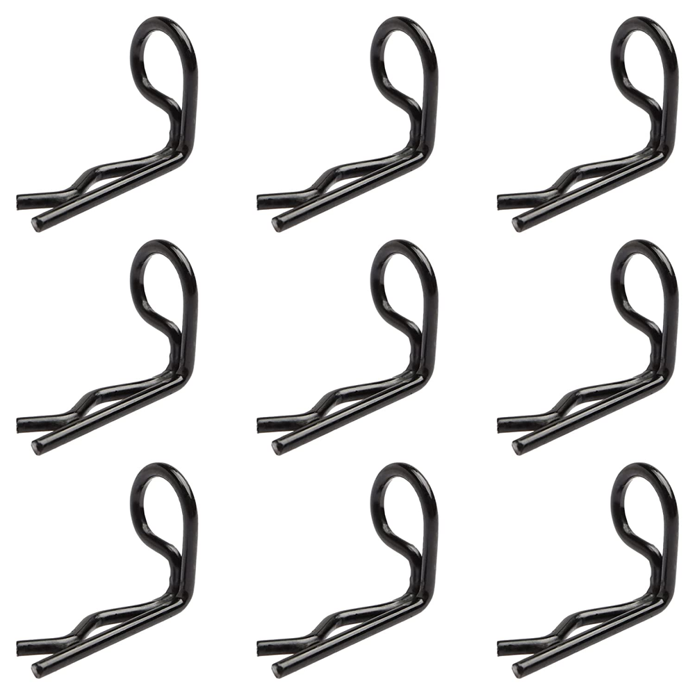 30-Pack 90-Degree Angle Body Clips Bent Springy Pins for All 1/10 Scale Model Ca