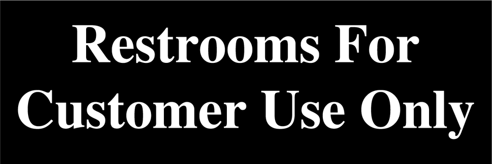 Customer Restroom Only - Durable Laminated Vinyl Decal Sticker-image