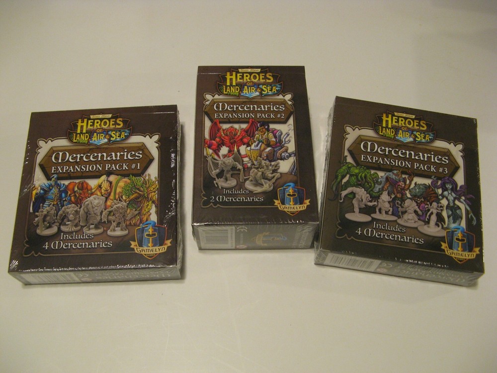 Mercenaries Expansion Pack#1,2,3 Heroes of Land,Air&Sea board game Gamelyn