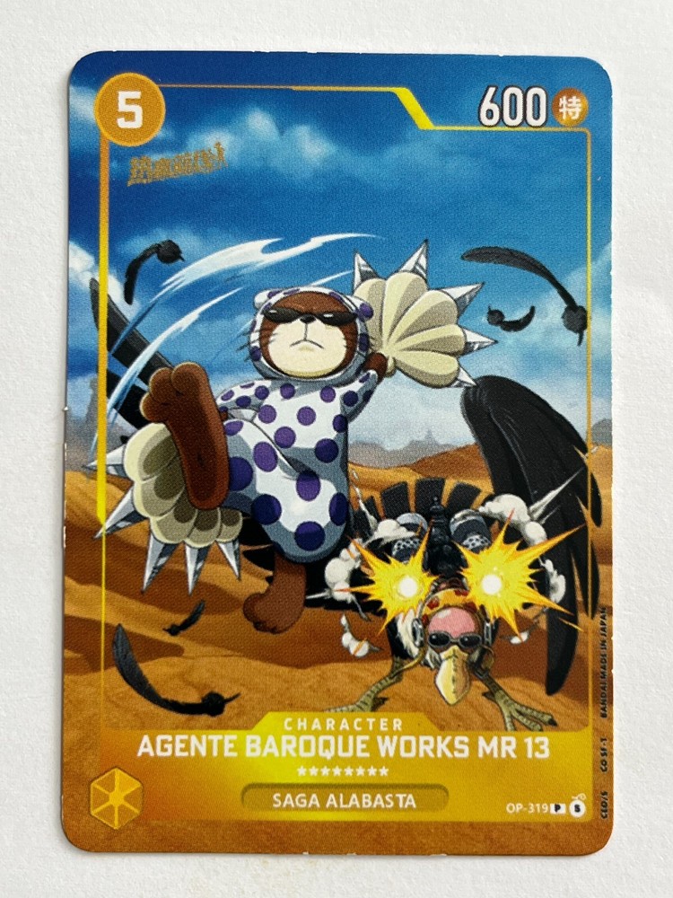 2024 ONE PIECE TCG Agent Baroque Works Mr 13 Peru Edition Card #319