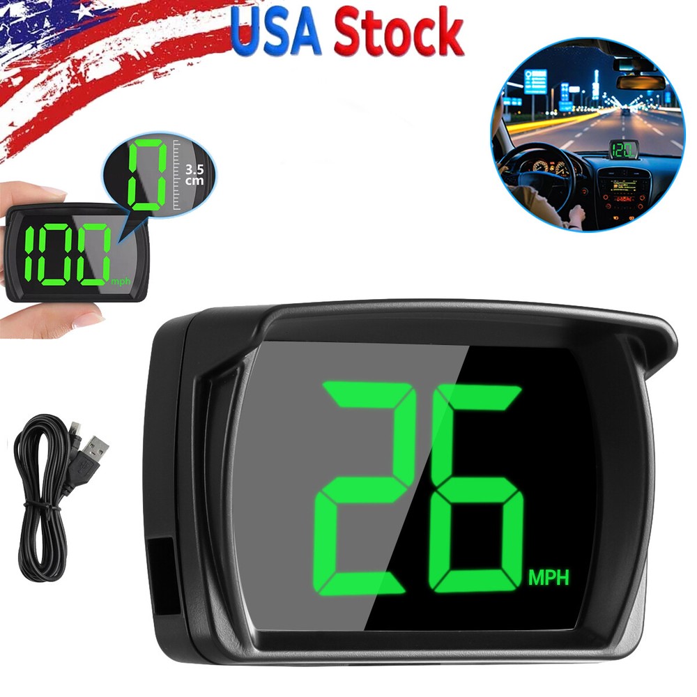 Digital GPS Speedometer HUD for Car Truck Motorcycle Odometer MPH Display-image