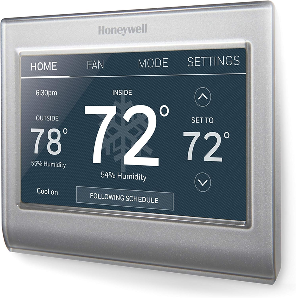 RTH9585WF1004 Wi-Fi Smart Color Thermostat, 7 Day Programmable, Touch Screen, En