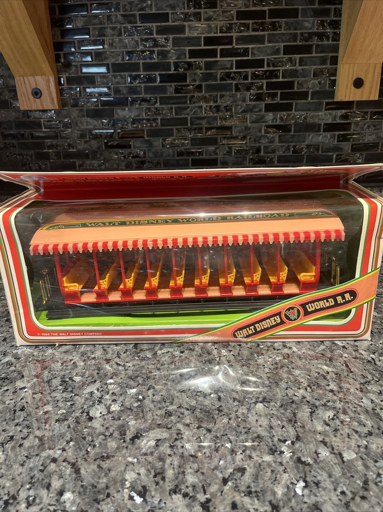 Vintage Walt Disney World Railroad Passenger Car 1988 New Bright Train