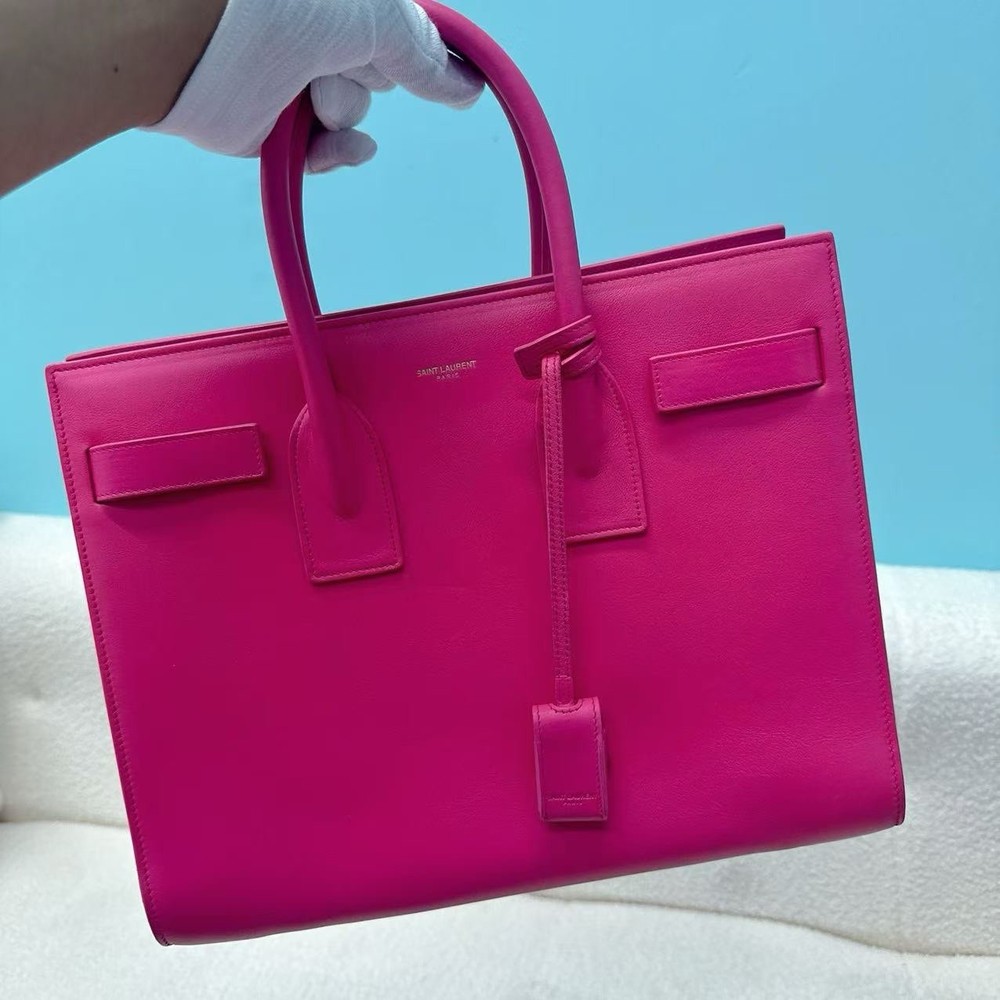 Saint Laurent Calfskin Sac De Jour Luxe Leather Tote Bag