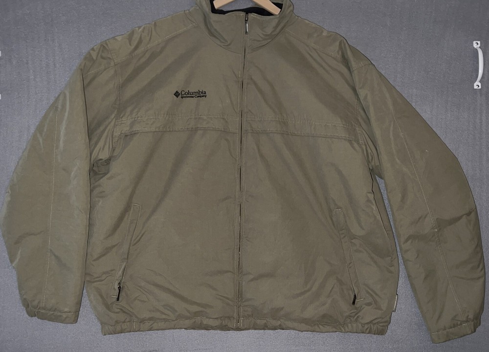 Columbia Men's XXL Green Fleece-Lined Snow Jacket for Warmth