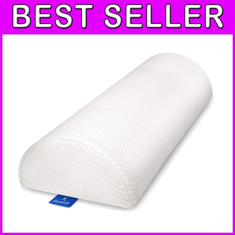 Organic Cotton Knee Pillow for Side Back and Stomach Sleepers – Comfortable Support Bolster
