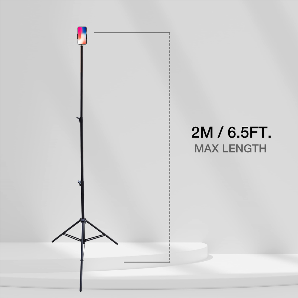 Phone Tripod Stand 78-inch Extendable 360° Panorama Wireless Remote Control NEW