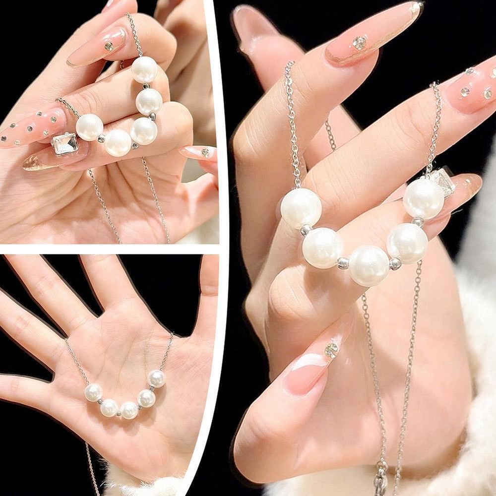 Fashion Pearl Clavicle Necklace For Women Choker Accessories Jewelry. O6U5