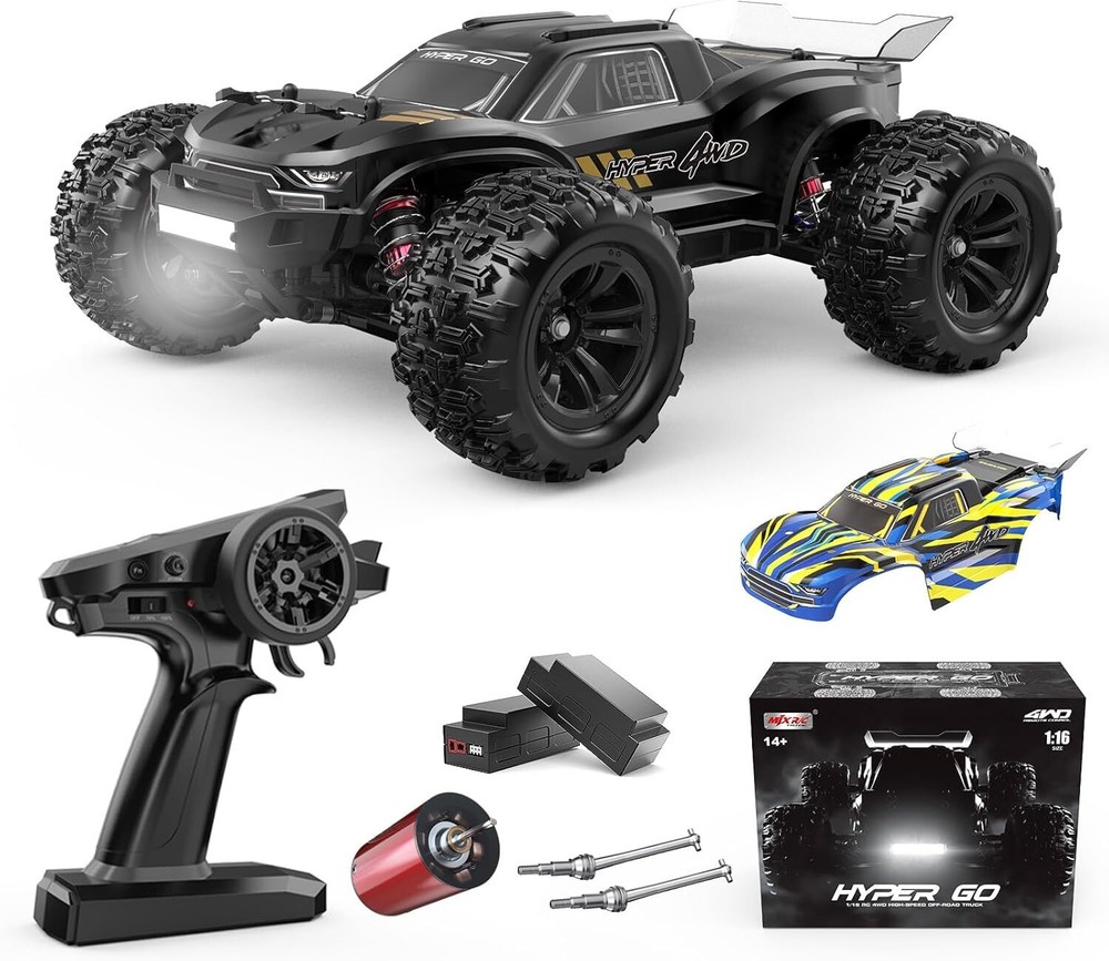Remote Control Brushless Electric Off-Road Fast RC Truck With 2 Lipo Batteries