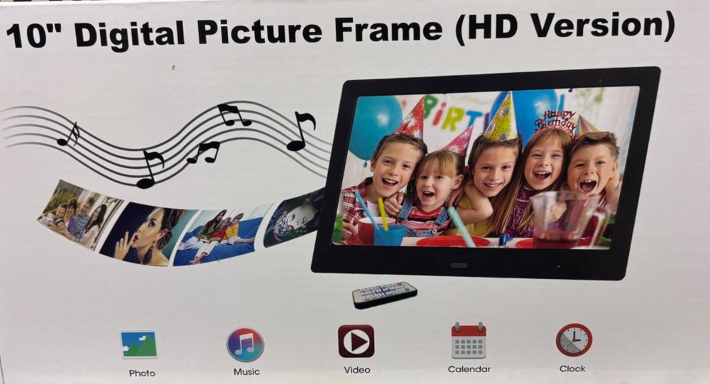 Digital Picture Frame 10 Inch 1280 * 800 IPS HD Display via USB or SD Card, 16 G