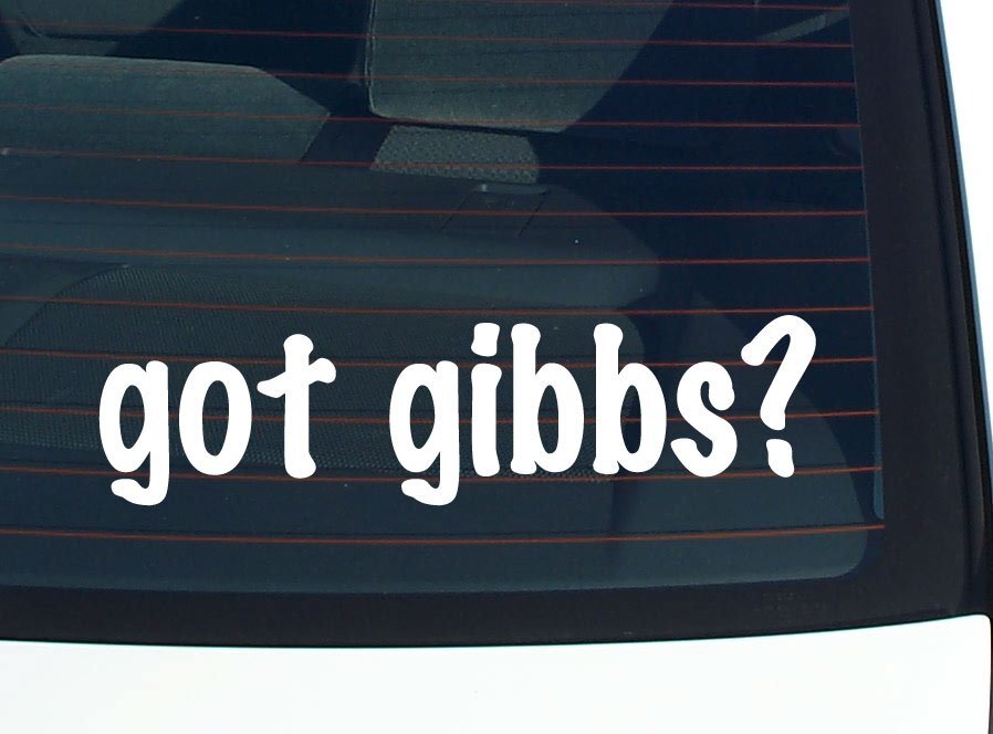 got gibbs? CAR DECAL BUMPER STICKER VINYL FUNNY LAST NAME WINDOW PRIDE