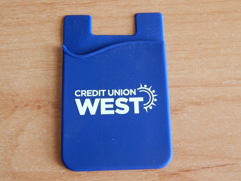 Credit Union West ID Card Holder with Silicone Phone Sleeve-image