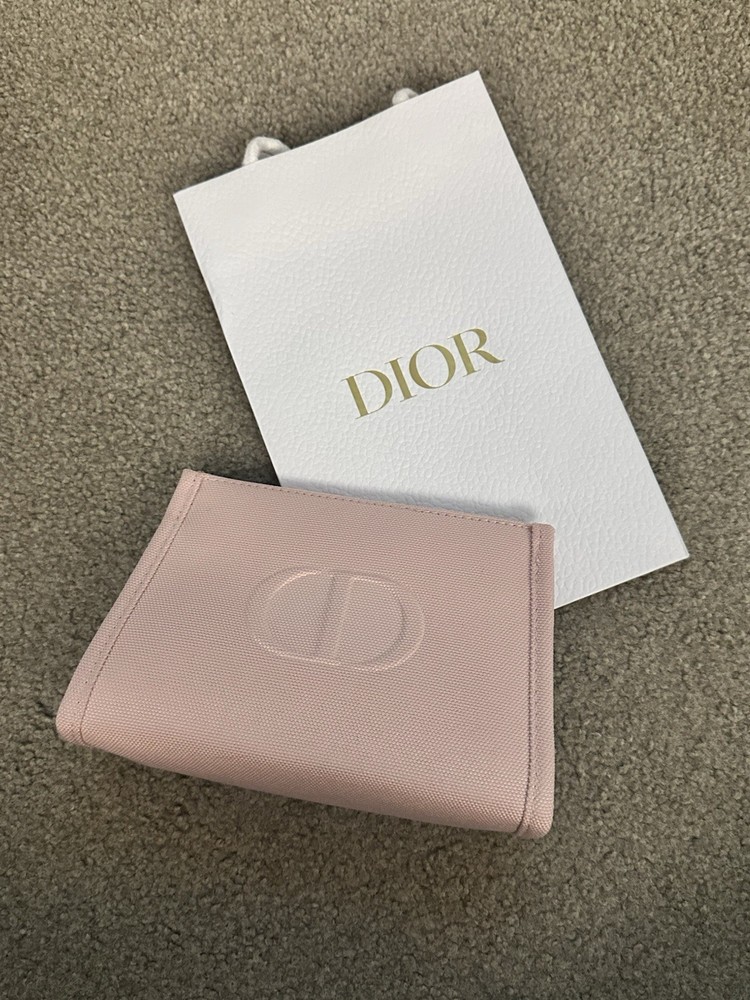 Dior Beauty VIP Gift Baby Pink Small Clutch Pouch Includes Paper Bag