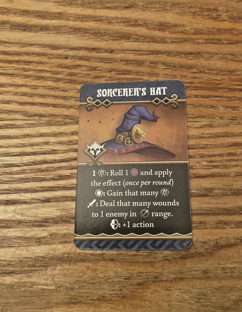 Dice Tower 2022 Promo CMON  Massive Darkness 2 Sorcerer's Hat Promo Card