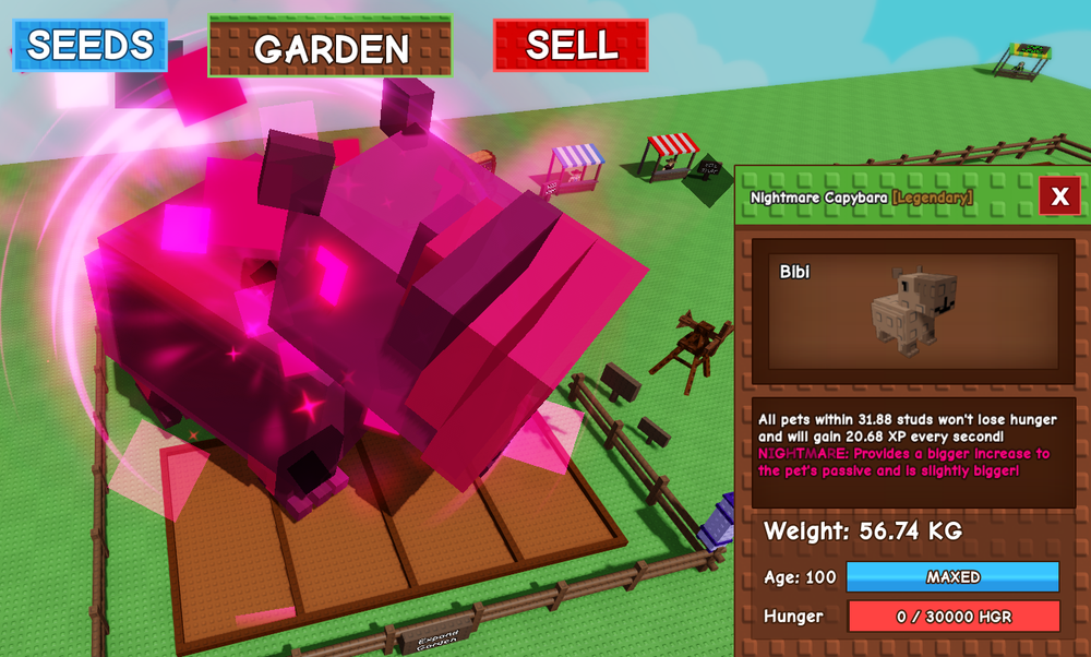 Huge Nightmare Capybara 56Kg! - Grow A Garden - Roblox - Fast & Easy!