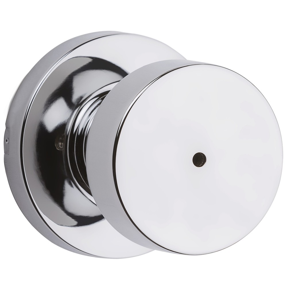 Kwikset 730PSKRDT Chrome Pismo Privacy Door Knob Set With Round Rose
