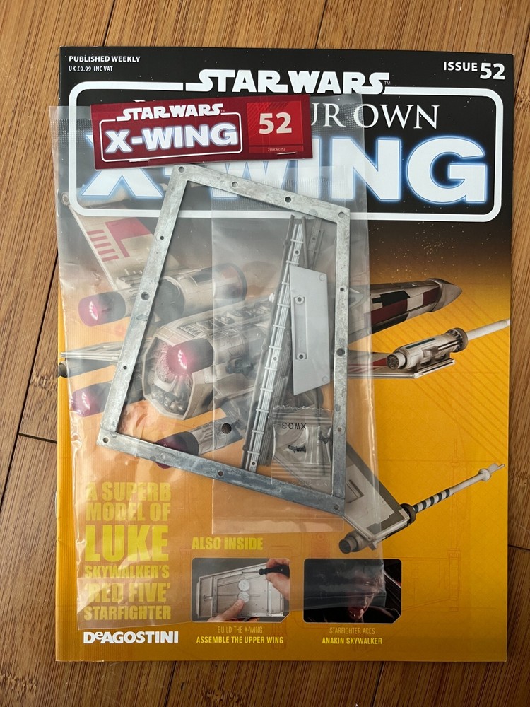 1/18 SCALE DEAGOSTINI BUILD YOUR OWN STAR WARS X-WING FIGHTER ISSUE 52 INC PARTS
